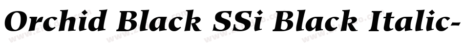 Orchid Black SSi Black Italic字体转换